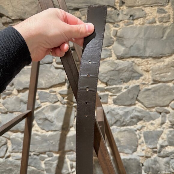 Louis Vuitton Grey Glacier Taiga LV Buckle 35 Belt - Picture 8 of 11